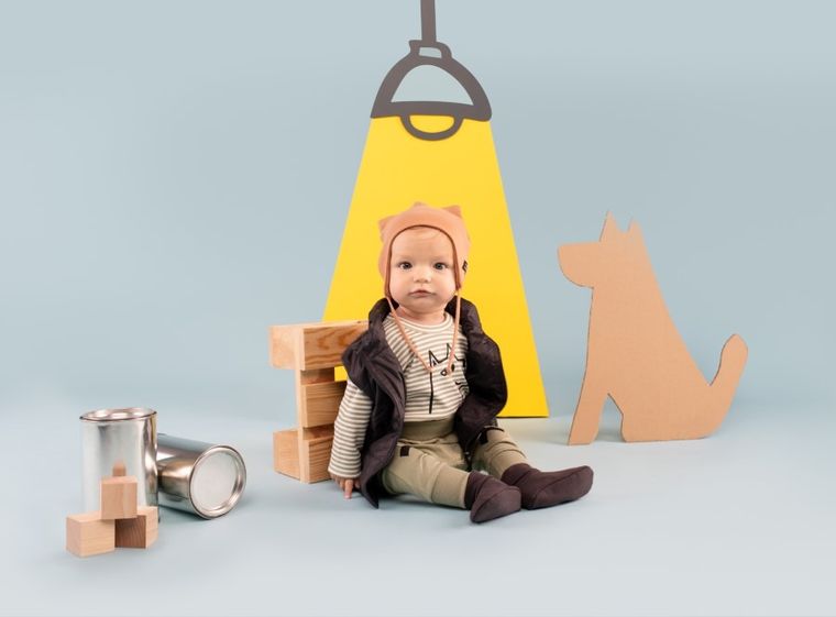 Czapka chłopięca, beżowa, Olivier, Pinokio