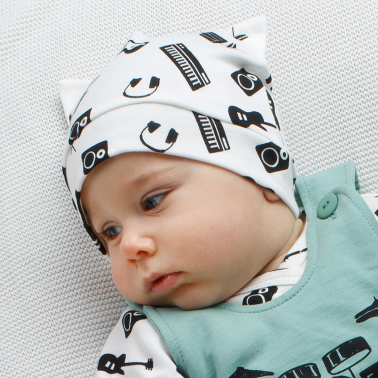 Czapka chłopięca, ecru, Pinokio