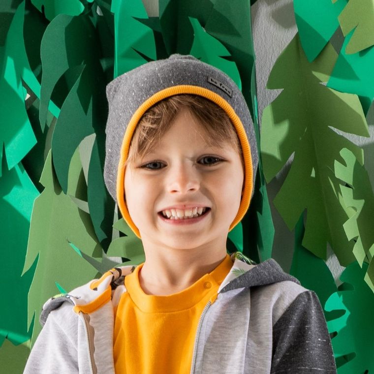 Czapka chłopięca, grafitowa, Nicol