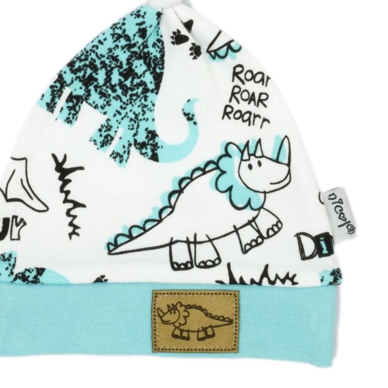 Czapka chłopięca, mix, dinozaury, Nicol