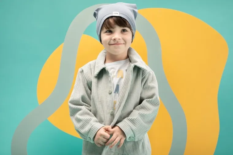 Czapka chłopięca, niebieska, Pinokio