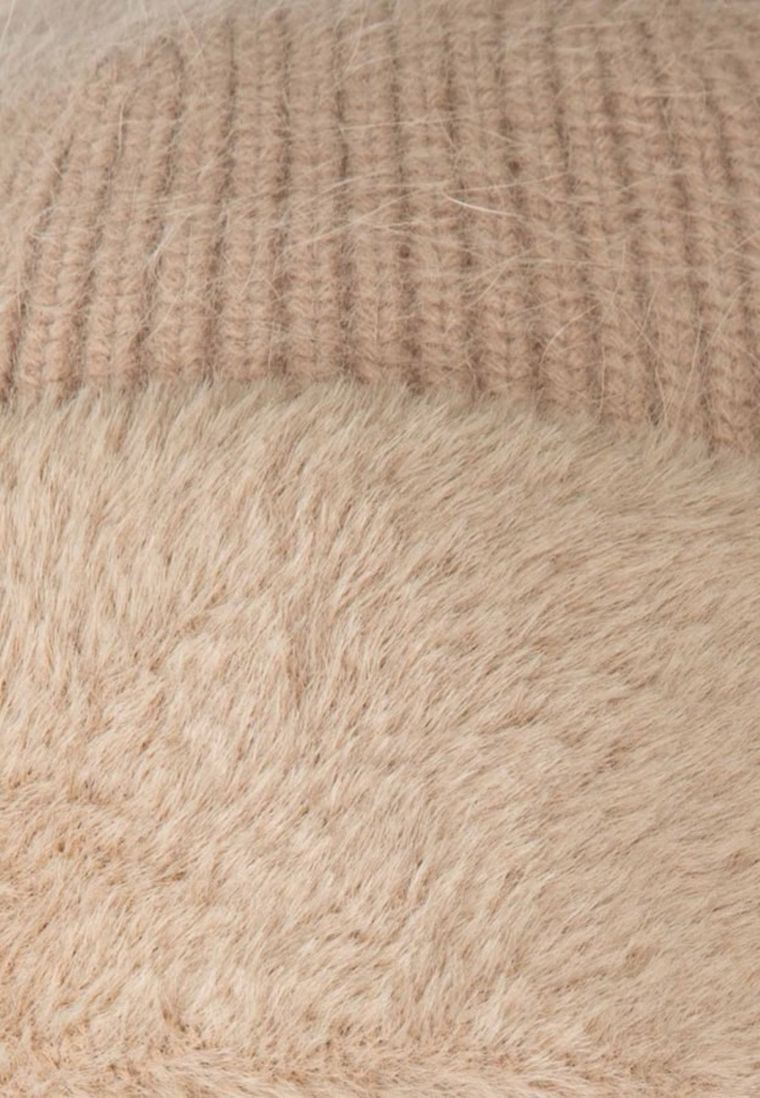 Czapka damska, beżowa, Ambra