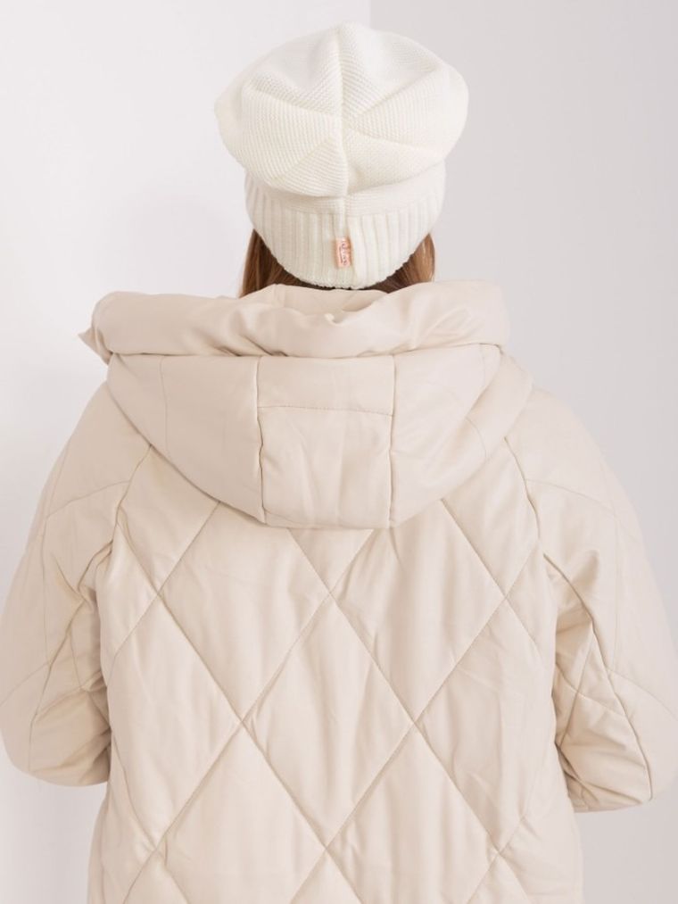 Czapka damska, ecru, Rue Paris