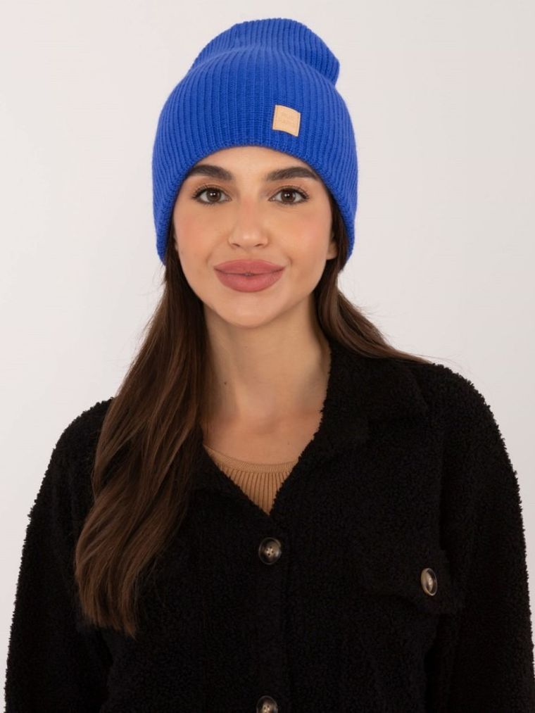 Czapka damska, niebieska, Rue Paris