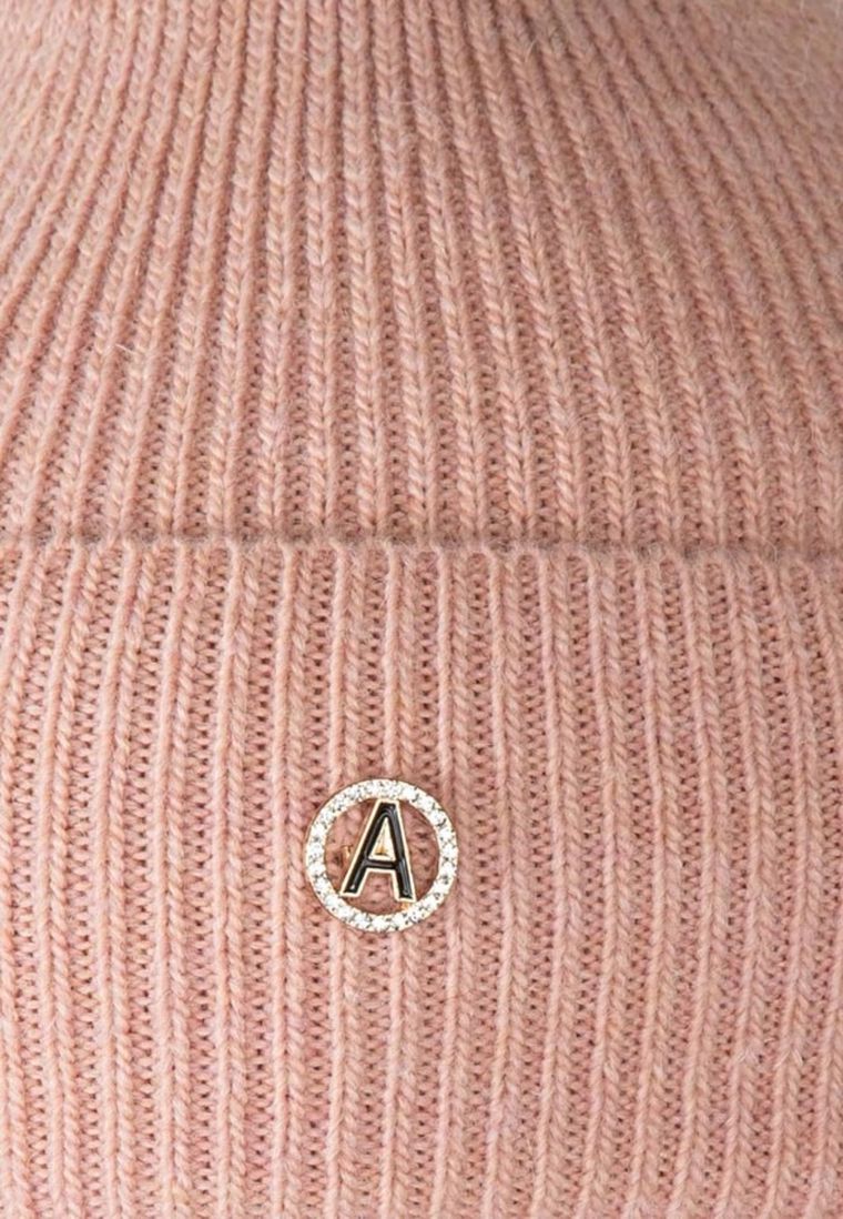 Czapka damska, różowa, Ambra