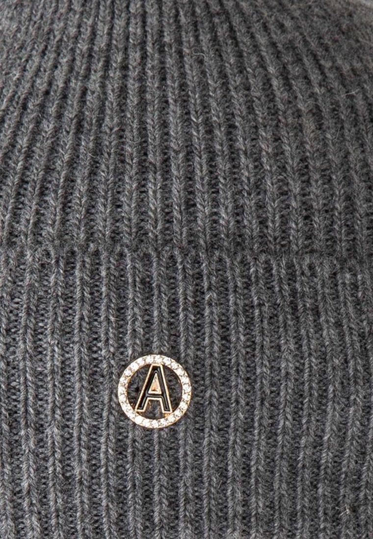 Czapka damska, szara, Ambra