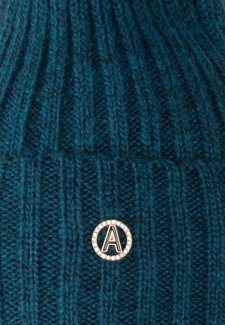 Czapka damska, turkusowa, Ambra