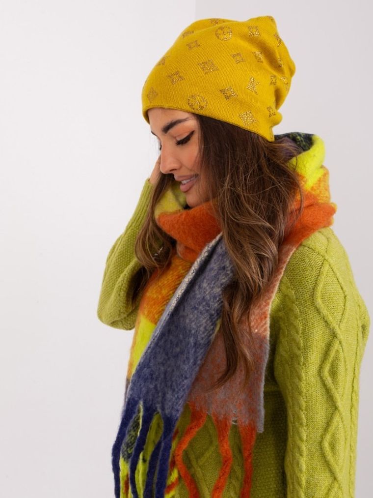 Czapka damska, żółta, Italy Moda