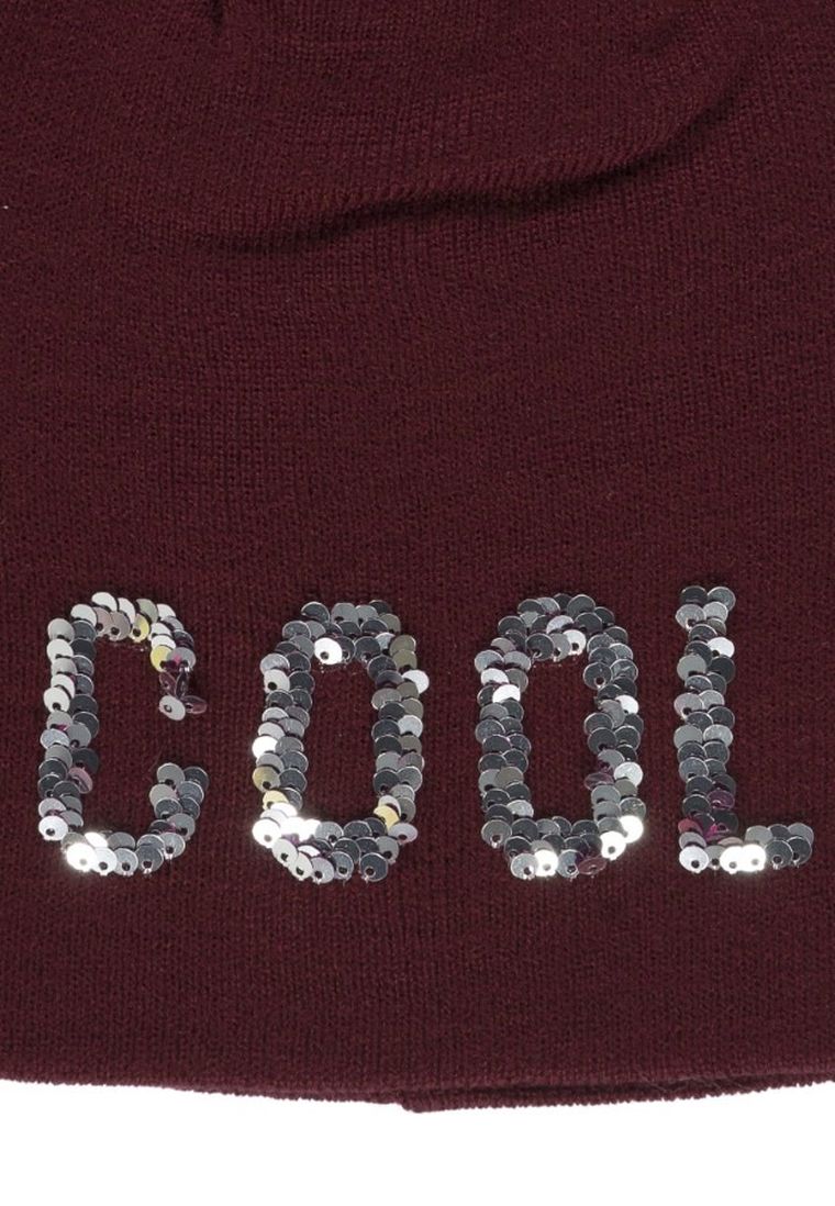 Czapka dziewczęca, bordowa, Cool, Tom Tailor