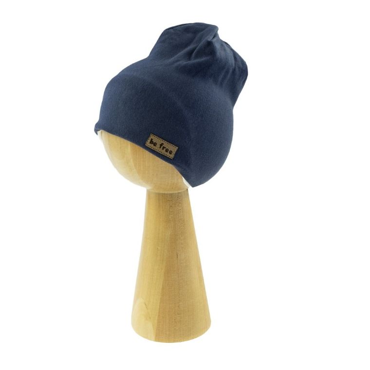 Czapka dziewczęca, granatowa, Be free, Nicol