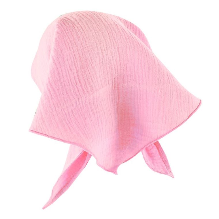 Czapka dziewczęca, różowa, muślinowa, Eevi
