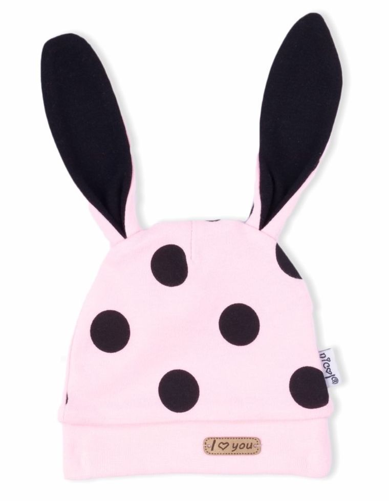 Czapka dziewczęca, różowa, Nicol