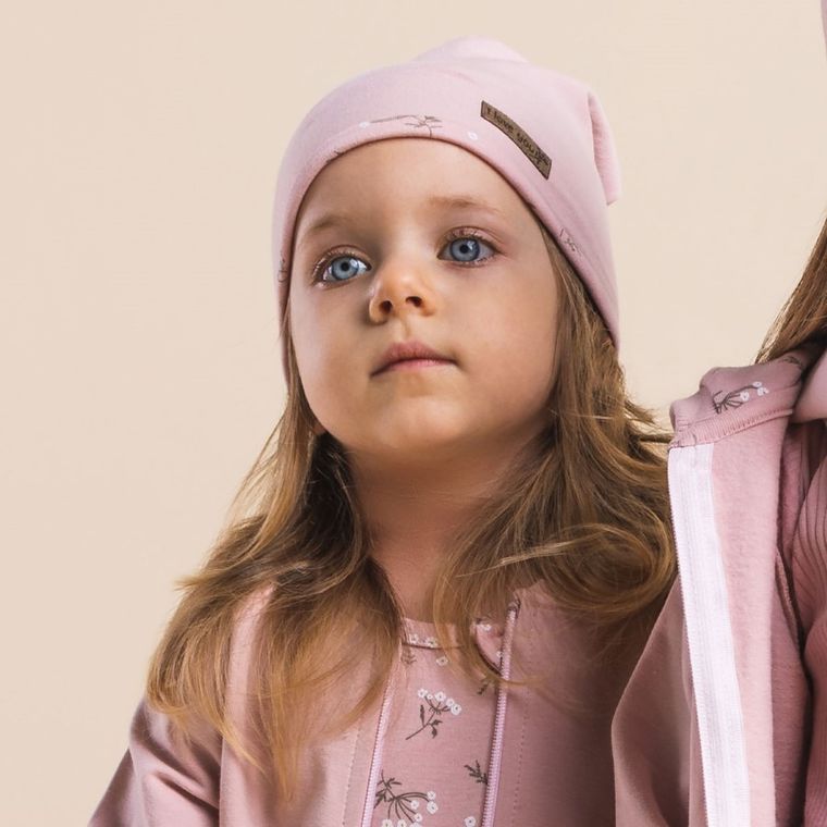 Czapka dziewczęca, różowa, Nicol