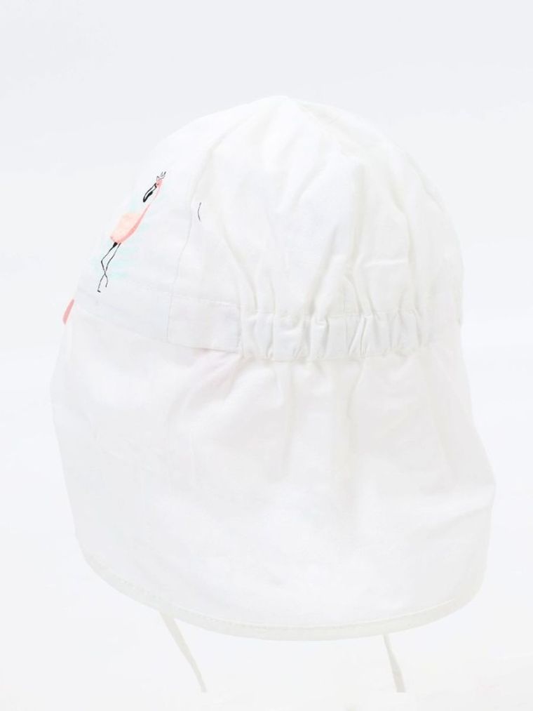 Czapka dziewczęca safari, biała, Yoclub