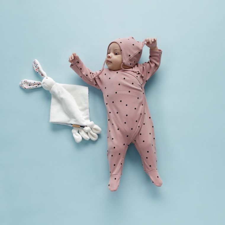 Czapka dziewczęca, wiązana, różowa, Pinokio