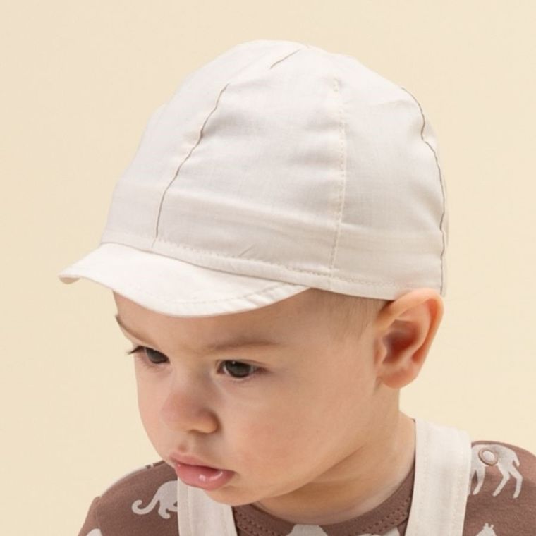 Czapka z daszkiem chłopięca, beżowa, Pinokio