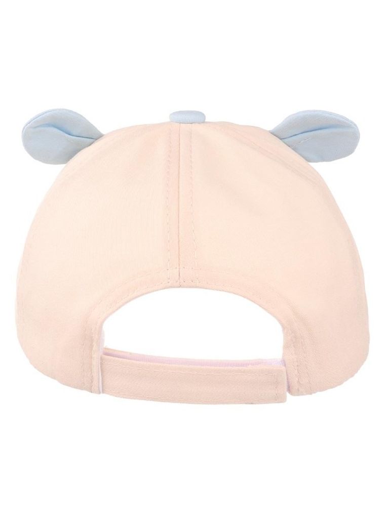 Czapka z daszkiem chłopięca, beżowo-niebieska, Ambra