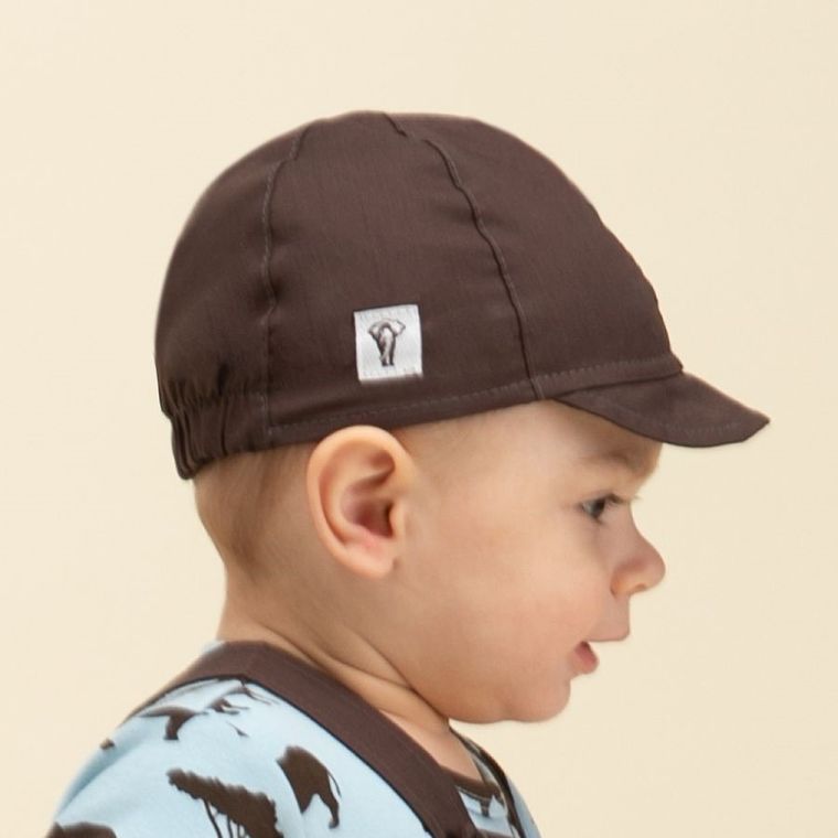 Czapka z daszkiem chłopięca, brązowa, Pinokio