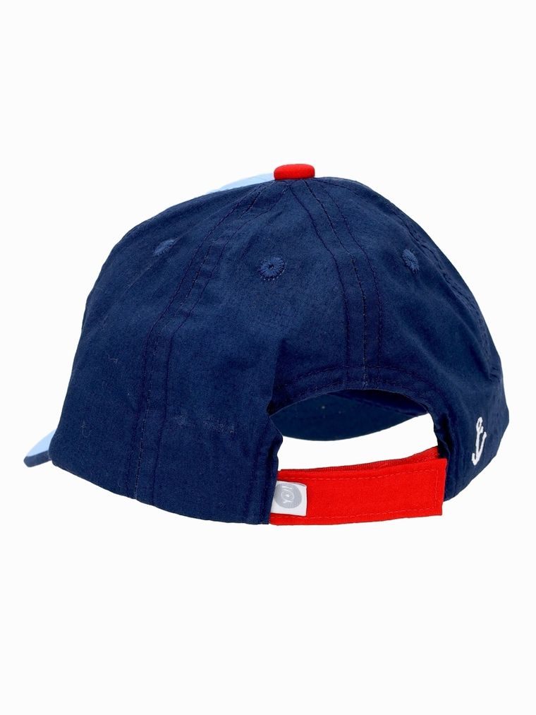 Czapka z daszkiem chłopięca, niebieska, Yoclub