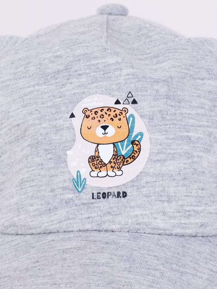 Czapka z daszkiem chłopięca, szara, Yoclub