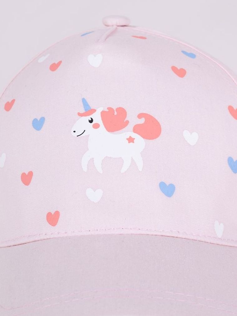 Czapka z daszkiem dziewczęca, różowa, Yoclub