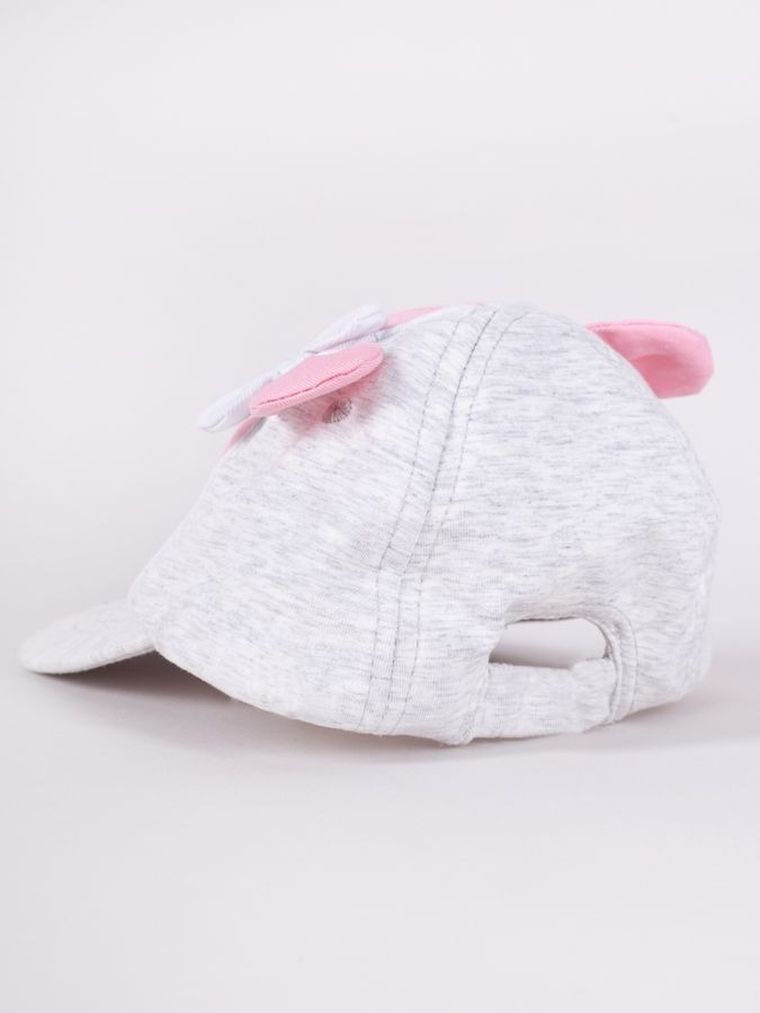 Czapka z daszkiem dziewczęca, szara, Yoclub