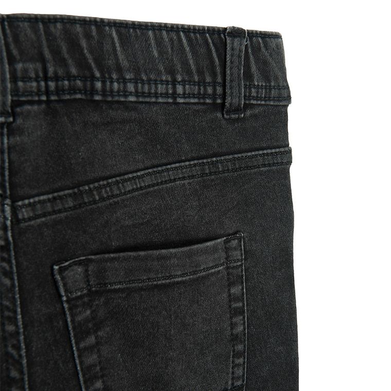 Czarne regulowane spodnie jeansowe o kroju slim Cool Club