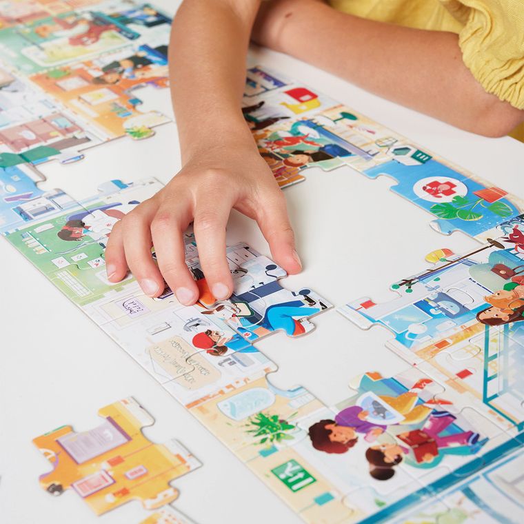 CzuCzu, Co robi weterynarz, puzzle, 60 elementów, plakat edukacyjny