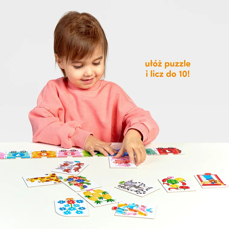 CzuCzu, Cyferkowy pociąg, puzzle, 20 elementów, dla dzieci 3+