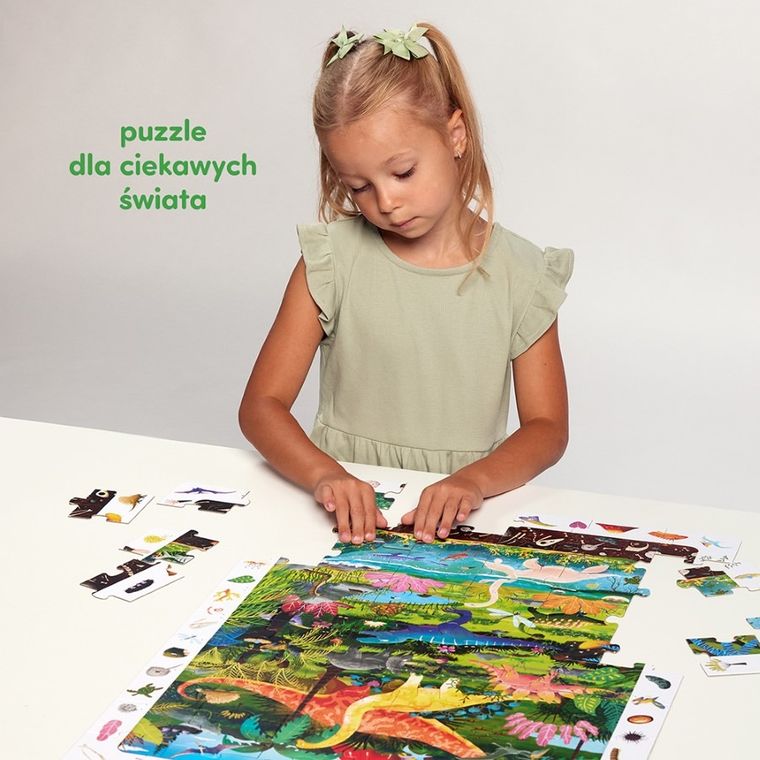 CzuCzu, Dinozaury, puzzle obserwacyjne, 60 elementów + plakat