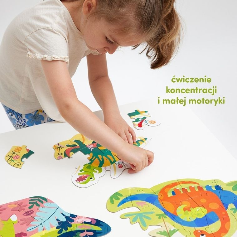 CzuCzu, Dinozaury, puzzle progresywne 4w1, 3+