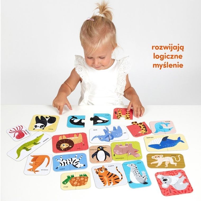 CzuCzu, Dzikie zwierzątka, puzzle do pary, 18m+