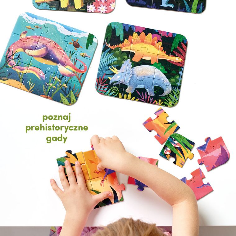 CzuCzu, Fantastyczne dinozaury, puzzle, 3+, 5-9 elementów