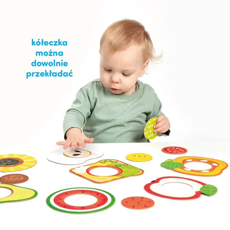 CzuCzu, Moje puzzle z dziurką, Jedzenie, pierwsze układanki, 12m+