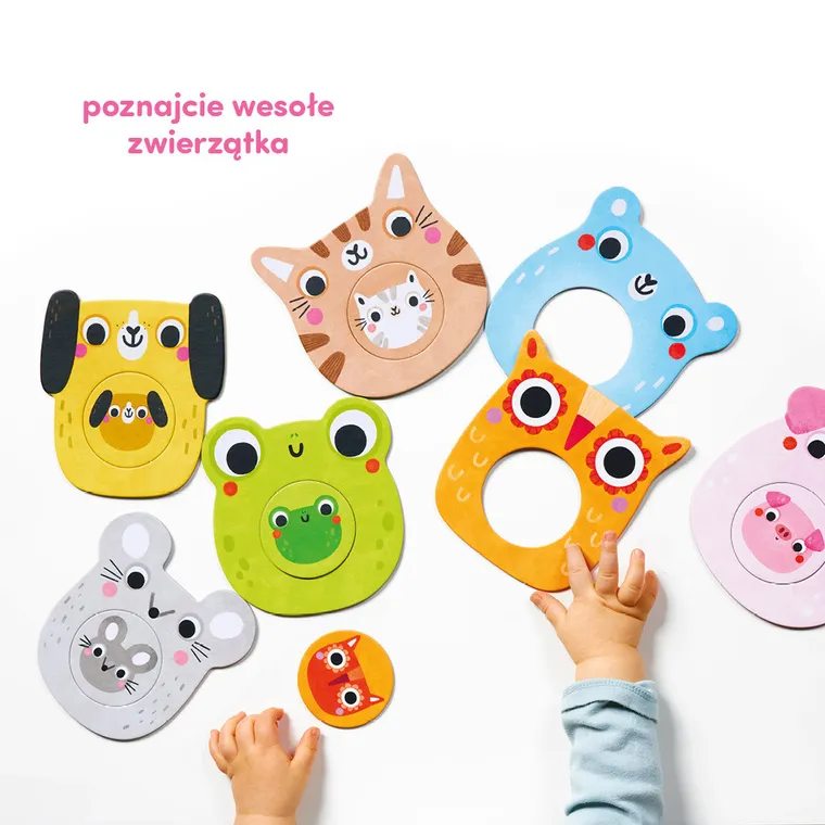 CzuCzu, Moje puzzle z dziurką, Zwierzątka, pierwsze układanki, 12m+