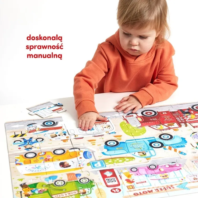CzuCzu, Moto puzzle, Auta, 40 elementów
