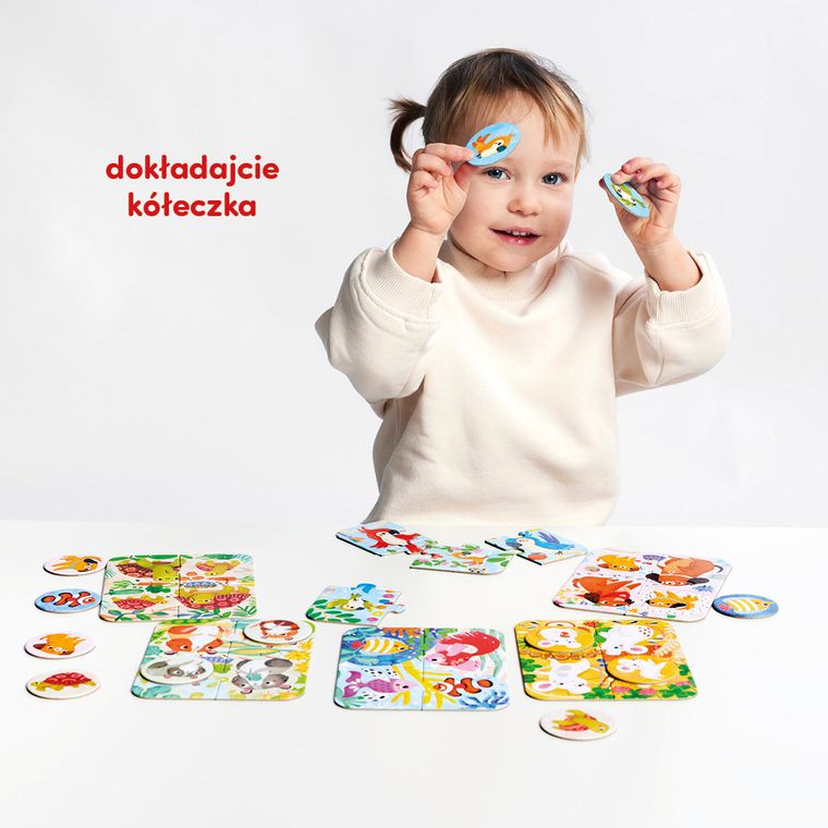 CzuCzu, Myszka i przyjaciele, puzzle i gra, 6-4 elementy, 2+