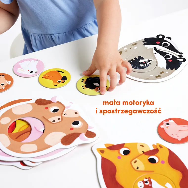 CzuCzu, Pierwsze puzzle, Rodzinki, 15 mies.+, puzzle z dziurką