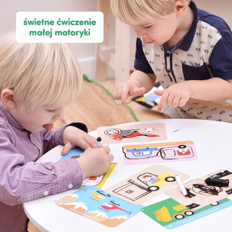 CzuCzu, Pojazdy, zabawy kreatywne z pisakiem zmazywakiem