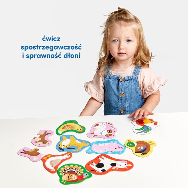 CzuCzu, puzzle do pary, Moje Zwierzątka, 2 elementy, 18m+