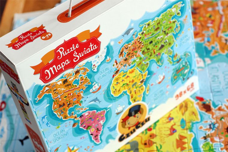 CzuCzu. Puzzle. Mapa świata