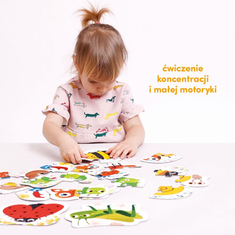 CzuCzu, Robaczki czworaczki, puzzle, 8-4 elementy