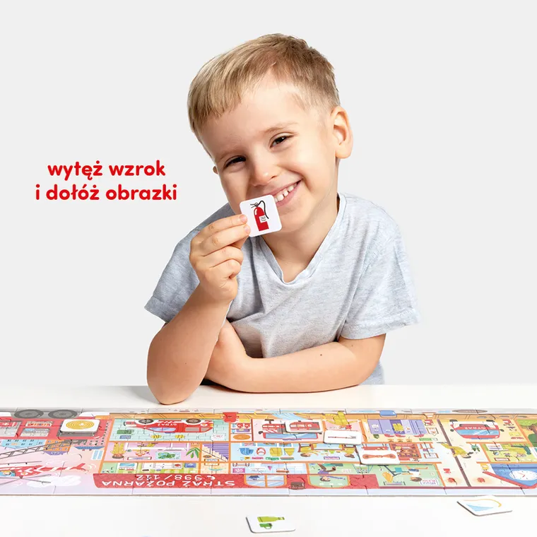 CzuCzu, Tak działa Straż pożarna, puzzle, 40 elementów, plakat z ciekawostkami, dla dzieci 3+, 4+