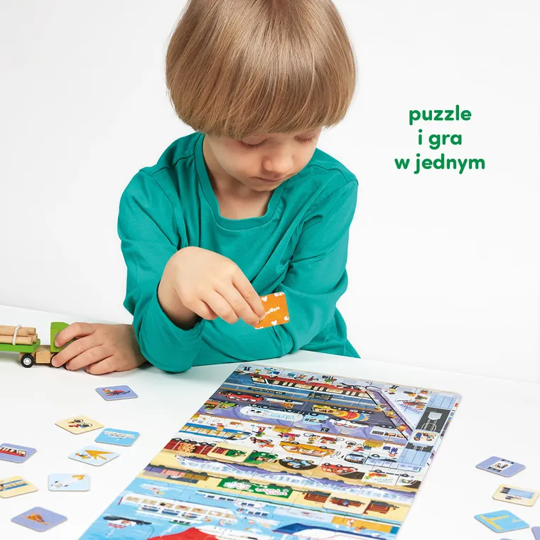 CzuCzu, Tak działa transport, puzzle, 60 elementów, gra, 4+