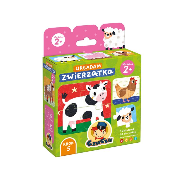 CzuCzu, Układam zwierzątka, puzzle, 4 elementy, 2+