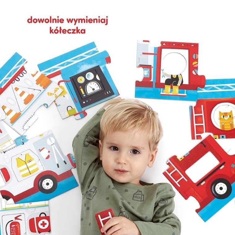CzuCzu, Wóz strażacki, puzzle z dziurką, 2+