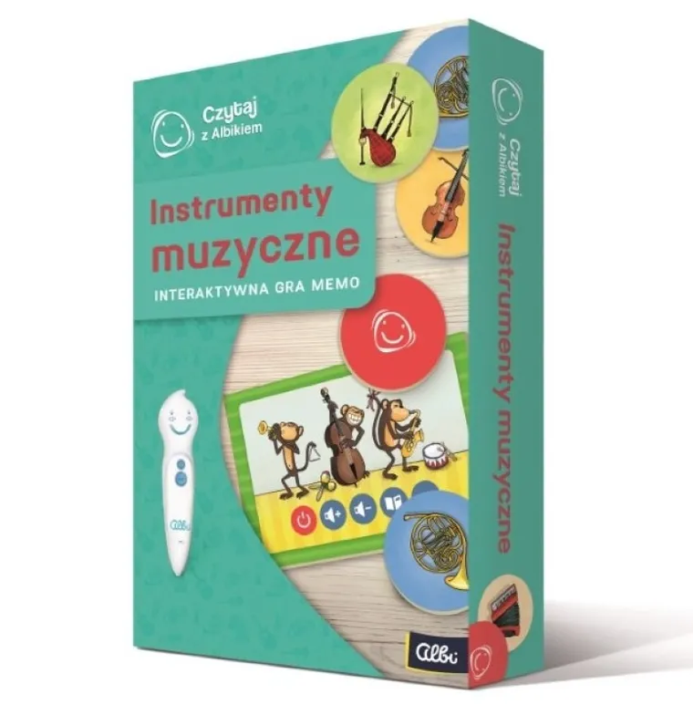 Czytaj z Albikiem. Instrumenty muzyczne. Interaktywna gra memo