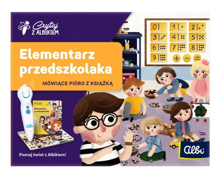 Czytaj z Albikiem. Pakiet: Mówiące pióro Albik + Elementarz przedszkolaka 3+
