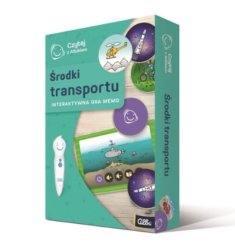 Czytaj z Albikiem. Środki transportu. Interaktywna gra memo