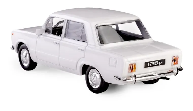Daffi, Kolekcja Polskiej Motoryzacji, Fiat 125p, pojazd, model metalowy, biały, 1:43